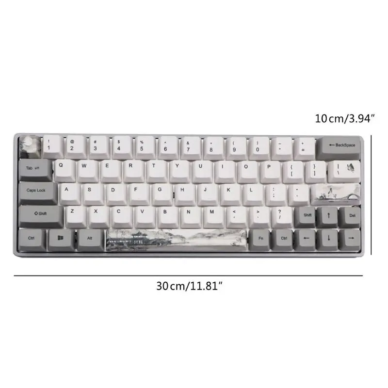 Keycap OEM PBT Cherry Blossom механический для клавиатуры сублимационный E5BA 1x61 + 11