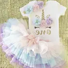 Платье на день рождения для маленьких девочек, 1 год, платье для крещения, Одежда для младенцев, малышей, 12 м