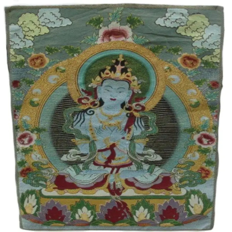 

A Golden Silk Embroidery Thangka Tibet And Nepal Exorcism Peace And Wealth