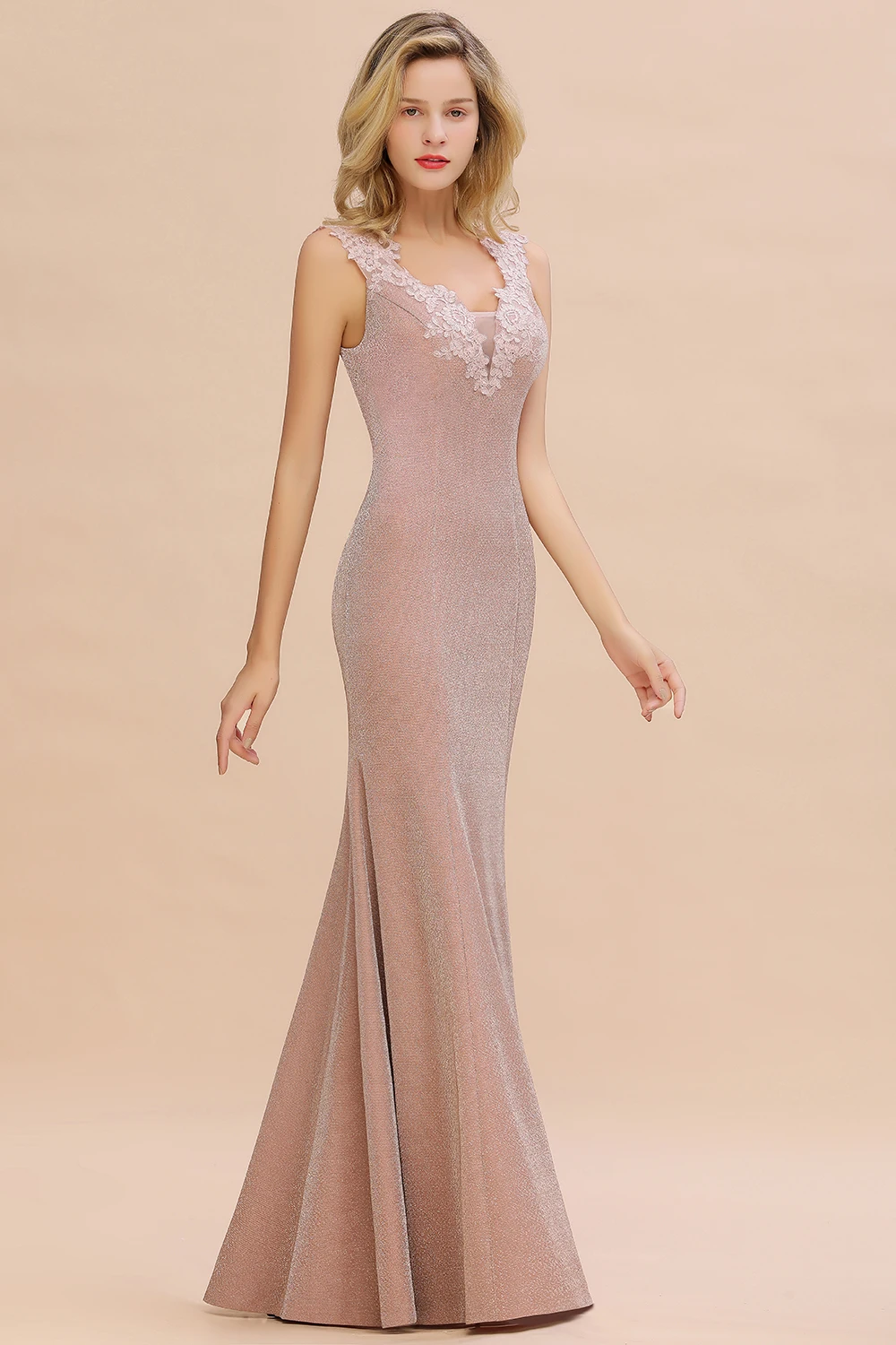 Robe De Soiree New Glitter Fabric Long Evening Dresses V-Neck Zipper Gown Formal Real Photos Vestidos Elegantes | Свадьбы и