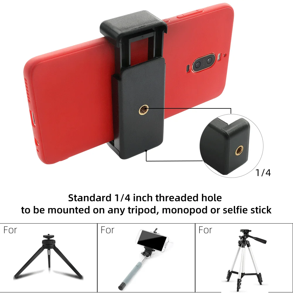 phone clip tripod mount adapter for phone universal bracket holder anti skid phone clip for selfie holder tripod monopod stand free global shipping