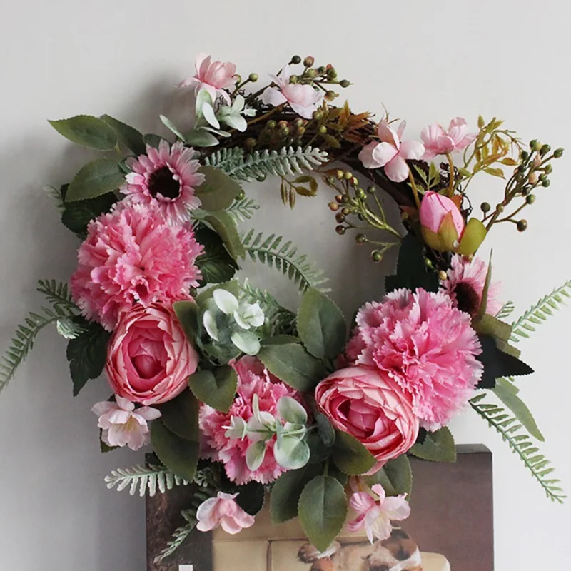 

1Pcs Simulation Peony Wedding Party Door Ornaments Forest Series Garland Door Ornaments Holiday Window Ornaments Supplies