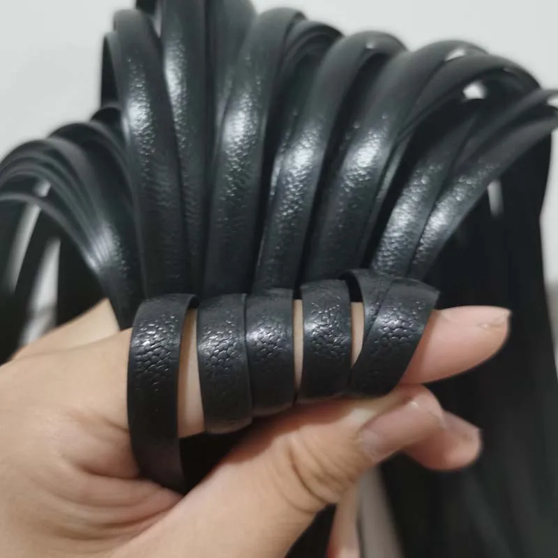 500g тиснение черный PE плоская синтетическая ротанга Материал плетения