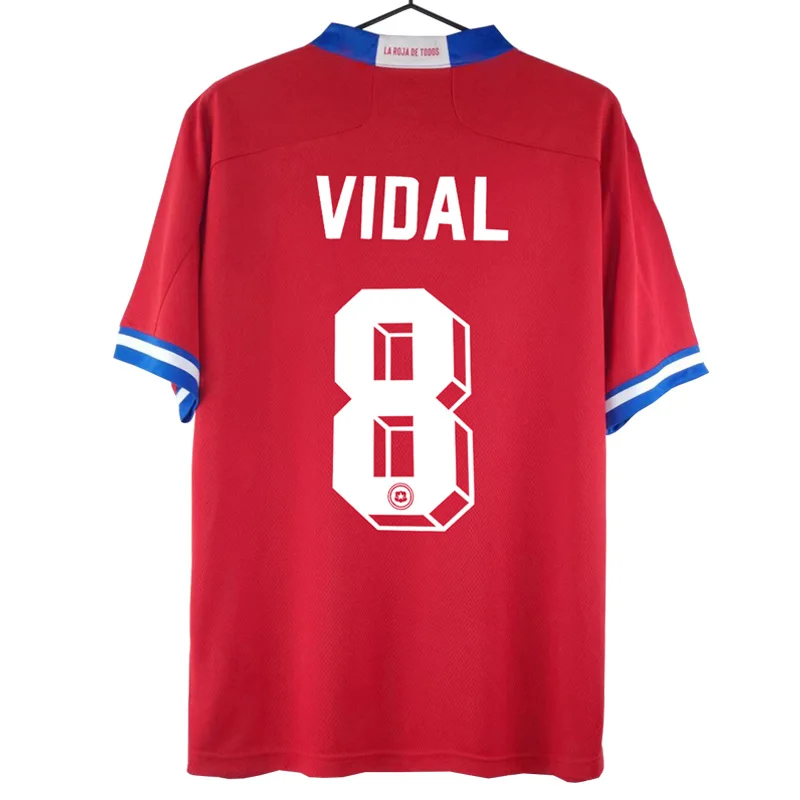 

New Chile 2021 High quality Man Camiseta soccer jersey T-shirt Home Away Red White Medel Alexis Arturo Vidal Eric Pulgar