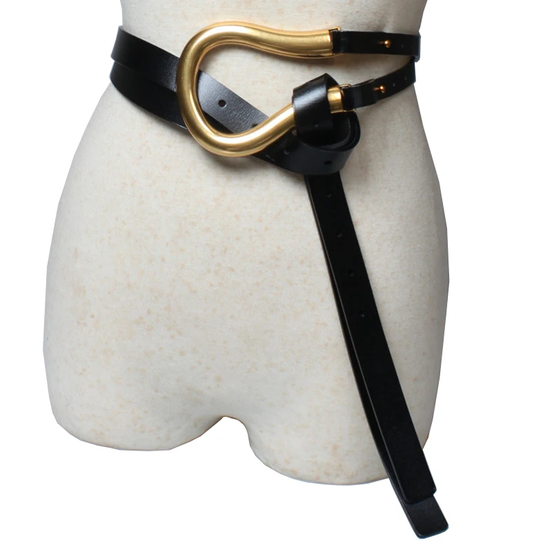 

123 Cm Length Nice Women's Split Leather Belt All-match Spring Autumn