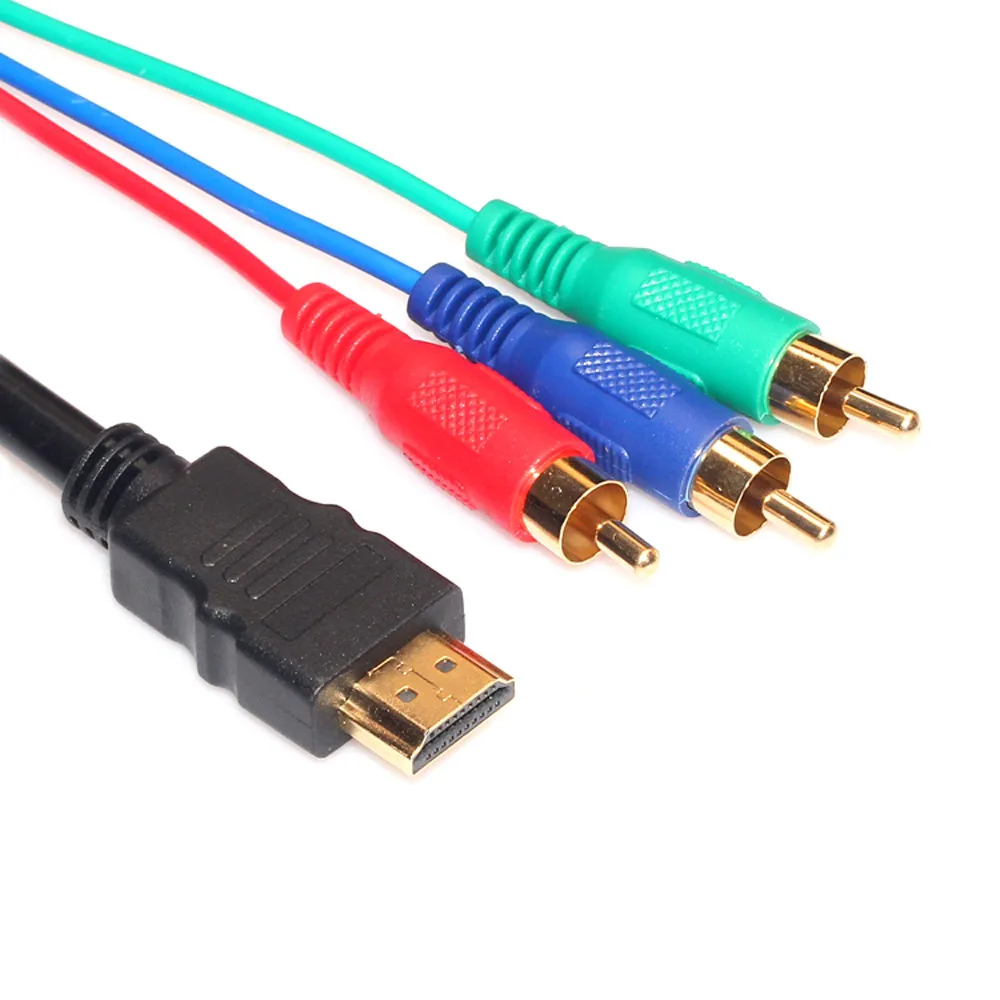 MODAO 1 5 m HDMI Male to 3 RCA видео конвертер кабель адаптер для HDTV DVD 1080P 7 31 | Электроника