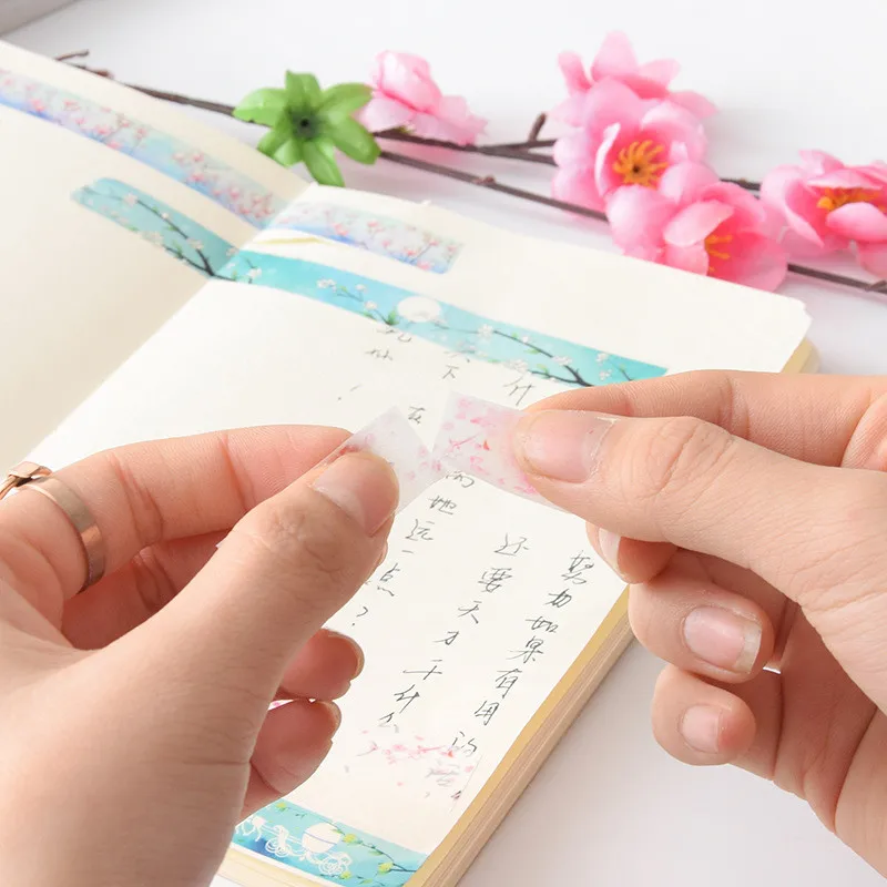 1 шт. цветок падения и удар Декоративные Васи клейкие ленты DIY Скрапбукинг