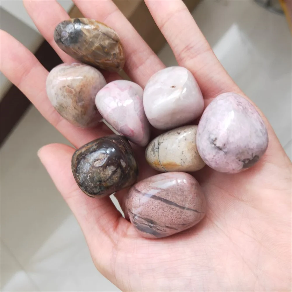 Натуральный розовый камень Кристальный кварц разбитый гравий прозрачный для