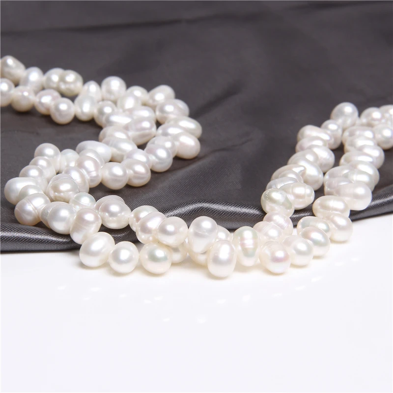 Natural Fresh Water Pearl Beads 6-7mm Oval Seed Loose DIY Women Elegant Necklace Bracelet handmade potato rice pearl beads | Украшения и