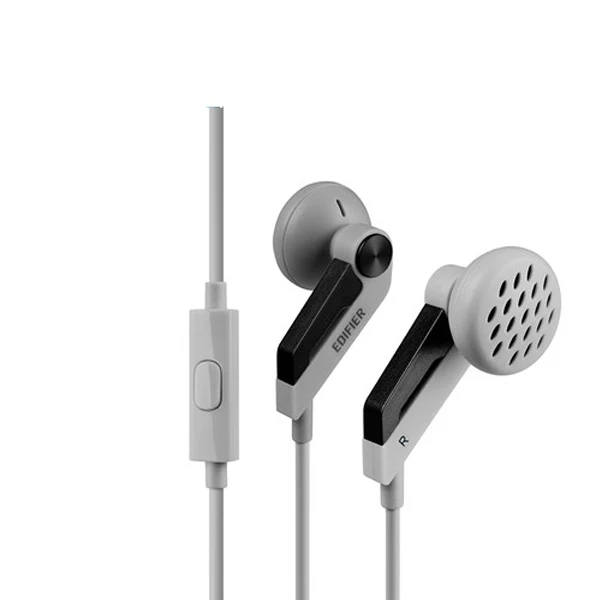 EDIFIER P186 наушники-вкладыши Hifi наушники высокого класса акустическая конфигурация гарнитура шумоподавление наушники с микрофоном для ПК MP3 ноутбука - Цвет: Gray