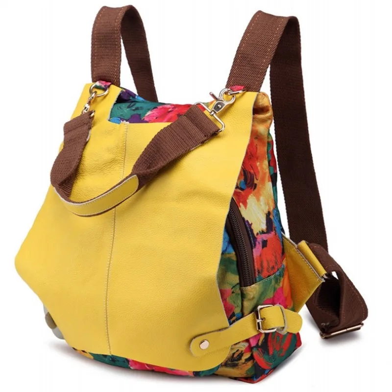 Женский многофункциональный рюкзак из натуральной кожи дорожный Повседневный