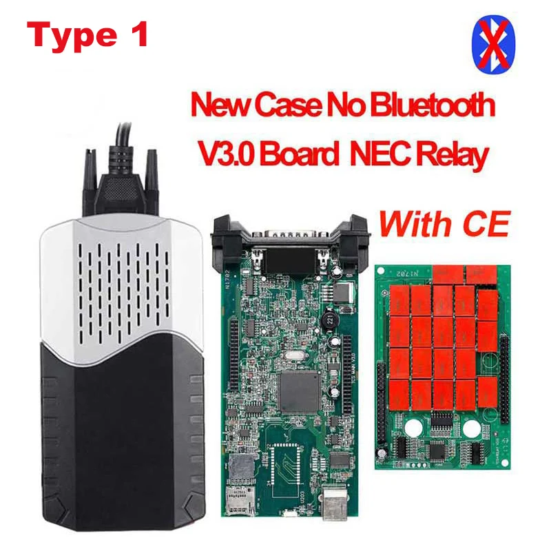 type1 New case no BT CDP TCS CDP Pro OBD2 Bluetooth R3 keygen,00 keygen для автомобилей/грузовиков OBD2 диагностический инструмент obd2 считыватель кодеров как MVD - Цвет: type1 New case no BT
