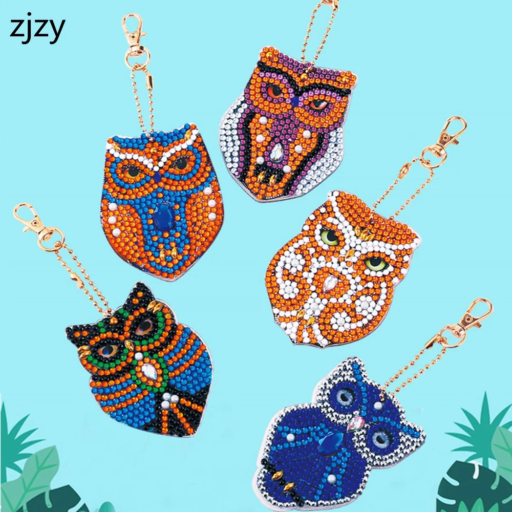 Новинка 2019 алмазная вышивка брелок в виде совы DIY специальная форма живопись