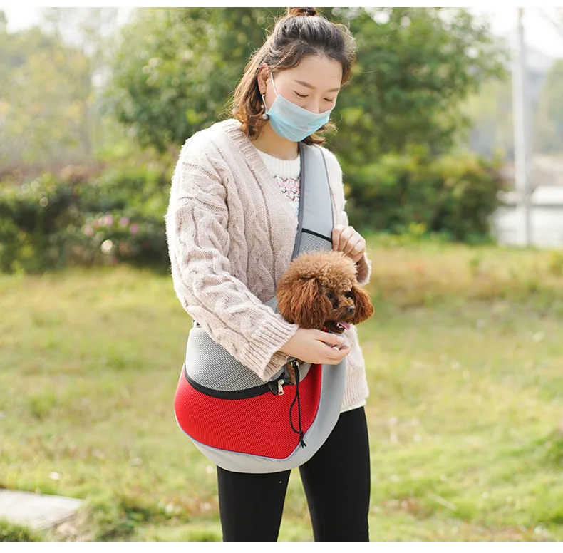 

Дышащая сумка на одно плечо для кошек, регулируемая переноска для домашних животных, дорожная клетка, переноска для собак, кошек, кроликов, С...