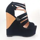 LAIGZEM женские сандалии на высокой платформе; Лоскутные вечерние дамские высокие на каблуках, с ремешками; Женская обувь; Для женщин; Frauen женские сандалии Размеры 47 50 52