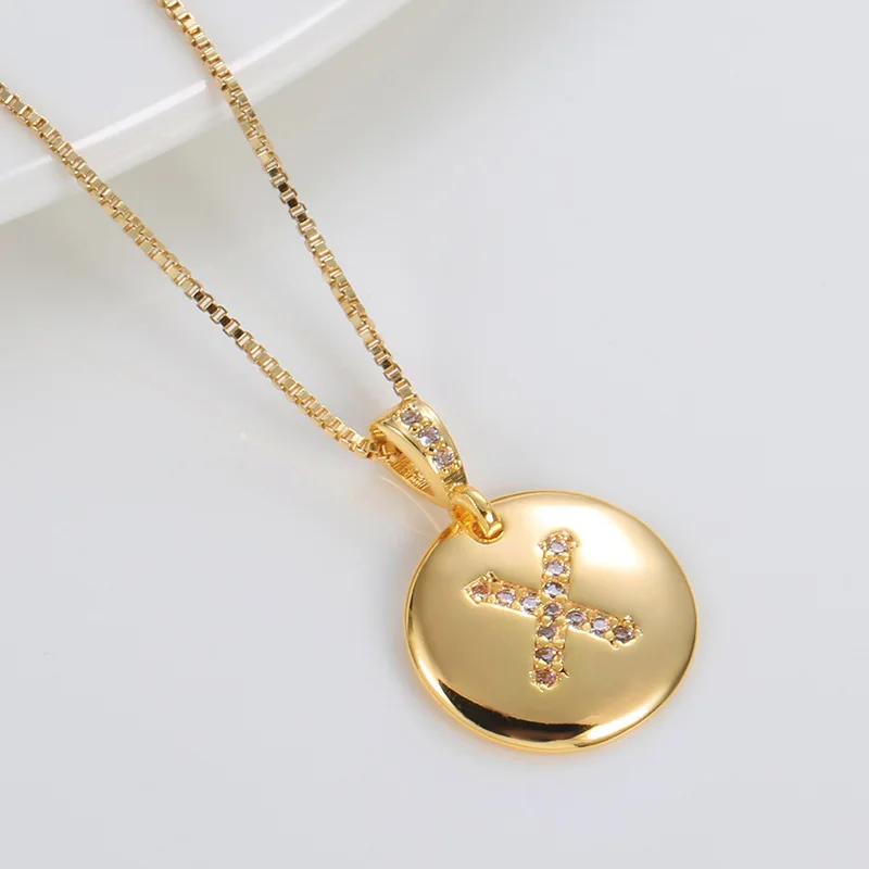 

New Fashion Cubic Zircon 26 Letter Initial Necklace Diy Pendants Charm Personal Name Necklace For Women Boho Jewelry 2020