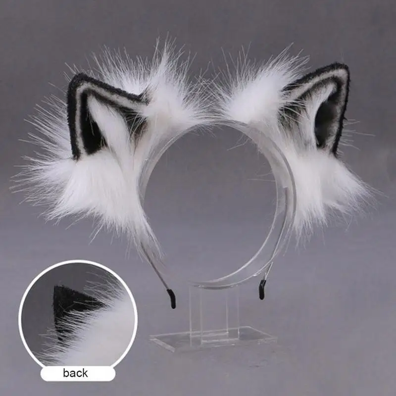 

2021 Hot Sale Cosplay Costume Bendable Plush Ears Hairband Women Girls Fashion Cat Animal Ears Hairpin Hairband Handmade Hair Ac