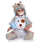 Реалистичная кукла-реборн для маленьких мальчиков, милая детская игрушка для сна и игры в ванну, сопровождающая куклу с волосами и коричневой кожей, милая игрушка, подарок, игрушки