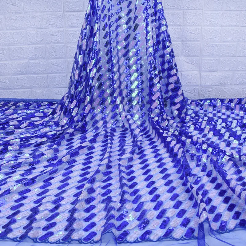 Модная французская сетчатая кружевная ткань фиолетовая африканская сухая с