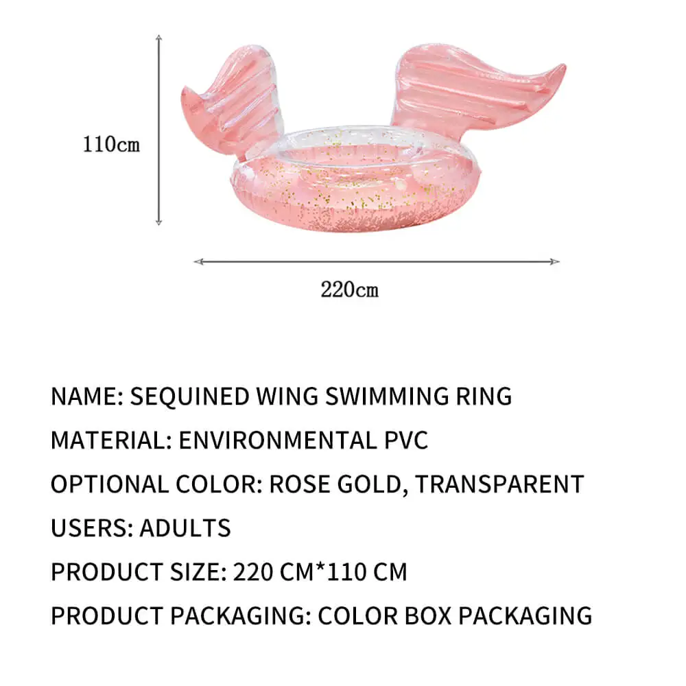 FDBRO летний надувной Ангел плавательный поплавок Крылья Ангела Кольцо Для