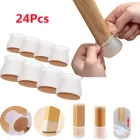 Силиконовые чехлы для ножек стула, фетровое дно, мягкие силиконовые протекторы для мебели, Нескользящие ножки стола, защитный коврик для пола, 24 шт.