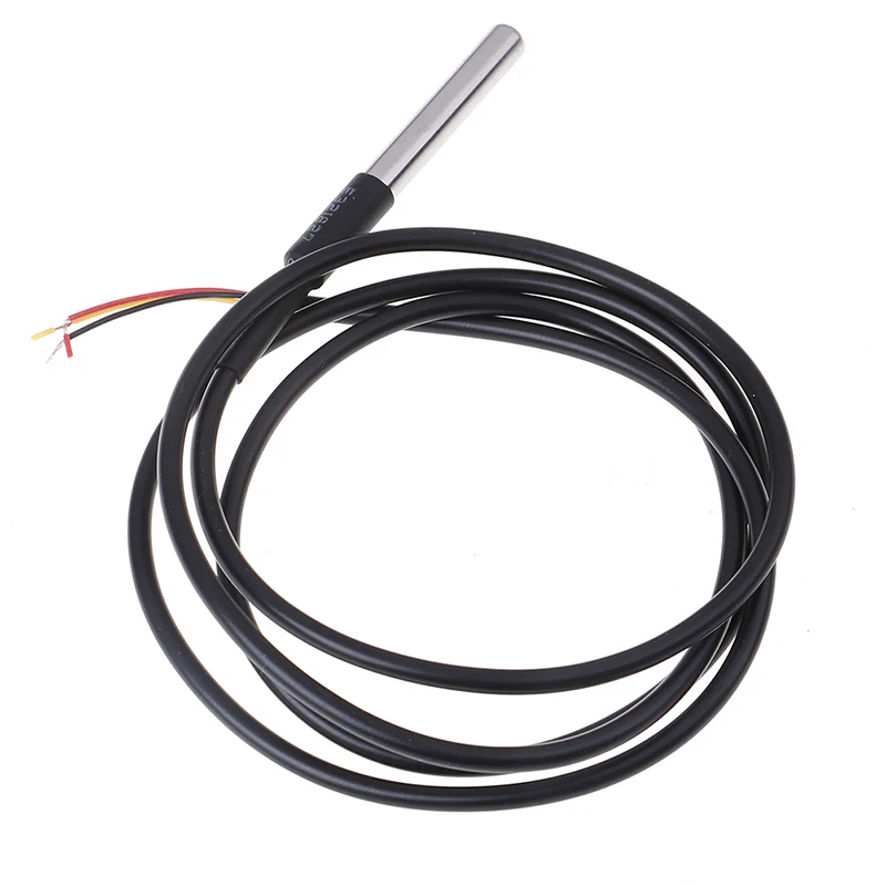 

1pcs DS18B20 Stainless Steel Package 1 Meters Waterproof DS18b20 Temperature Probe Temperature Sensor 2M