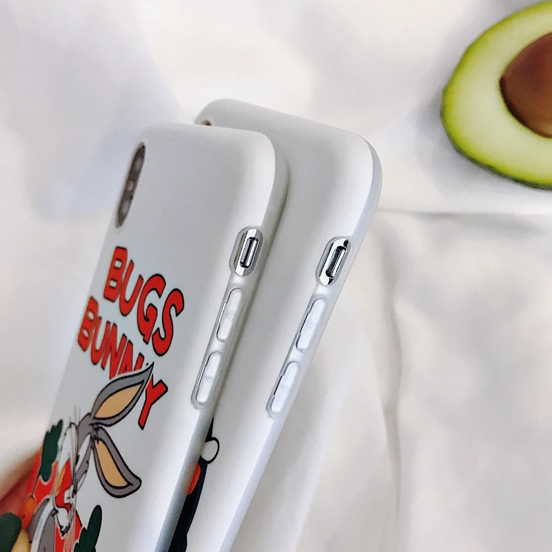 For Iphone 6 7 8 S Plus X XR XS XSMAX Funny Cartoon Bugs Bunny Apple Phone Fitted Case TPU Silicone Smooth Anti-Dust Protector |