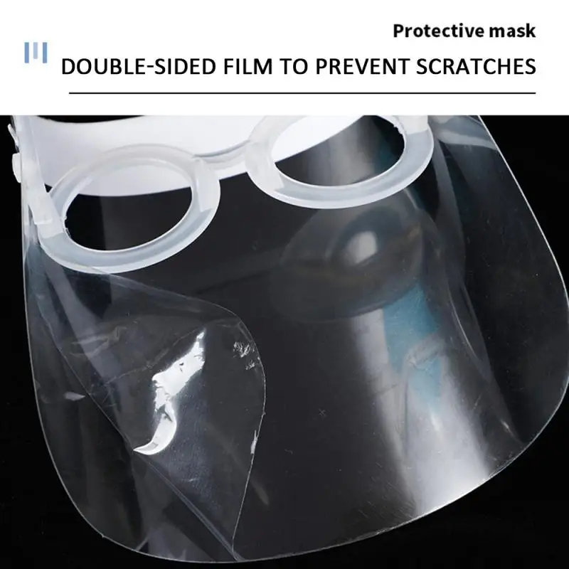 

20Pcs New Children Full Face Shield Protective Mask Anti-droplet Saliva Dust-Proof Cute Safety Transparent Full Face Mask Unisex