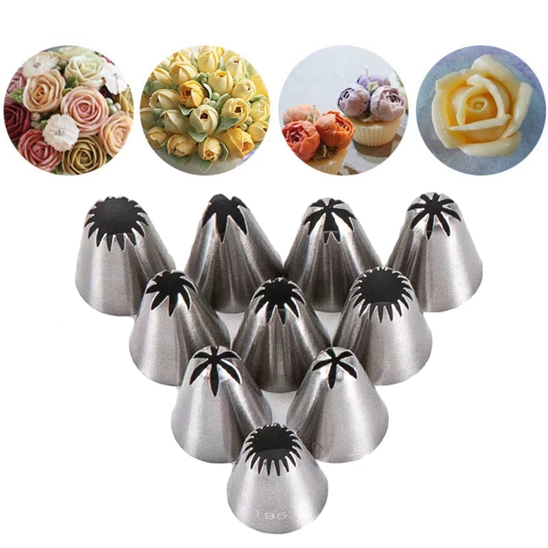 

20 Styles Stainless Steel Piping Cream Pastry Nozzles Cake Flower Mouth Decorating Tools DIY Cookie Kitchen Bakery Accessories