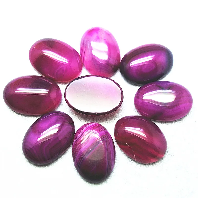 

5 шт. натуральный ярко-розовый Агат Кабошоны 18х25мм овальные формы без отверстий бусины аксессуары забавные ювелирные изделия компоненты