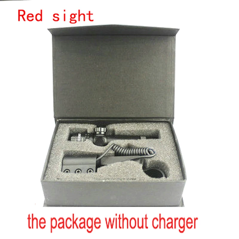 RED-no charger Открытый зеленый лазерный оптический прицел с креплением для направляющая пистолета и винтовки страйкбол пистолет Охота Стрельба 9/20 мм - Цвет: RED-no charger