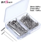 Металлические Т-образные булавки Ivy Бьюти для блокировки вязания моделирования и рукоделия качественные T-образные булавки для париков 51 мм шт. и 38 мм шт.