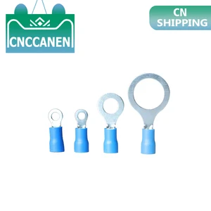 Изолированные синие кольцевые клеммы RV2 50100-1,5 мм, электрические обжимные соединители для кабеля, комплект AWG 16-14, M3M4M5M6M8, 10252,5 шт.