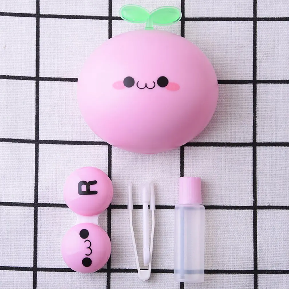 Чехол для контактных линз с травой Портативный чехол хранения Контейнер