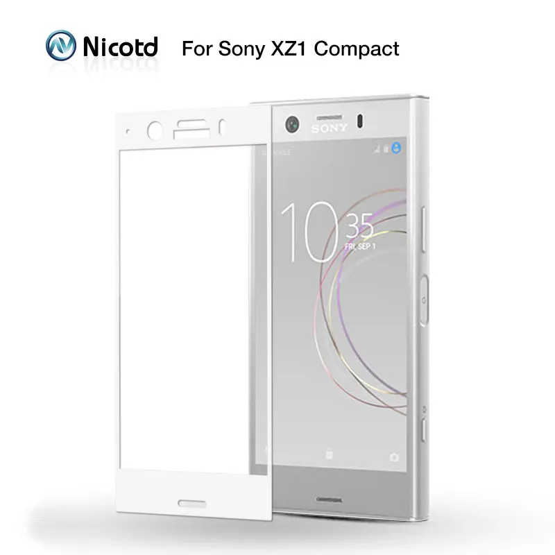 Закаленное стекло 2.5D для Sony Xperia XZ1 mini защита экрана с полным покрытием compact