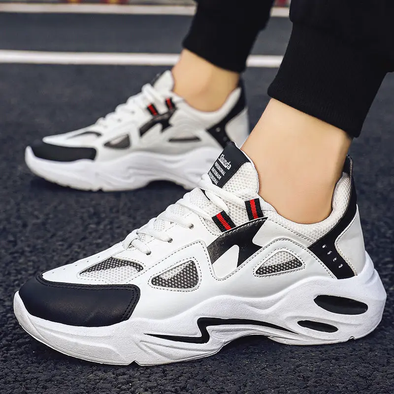 

maycaur Fall Men Casual Shoes Fashion White Sneakers Men Shoes Comfortable Chunky Sneakers Men's Shoes Trainers Walking Man Shoe