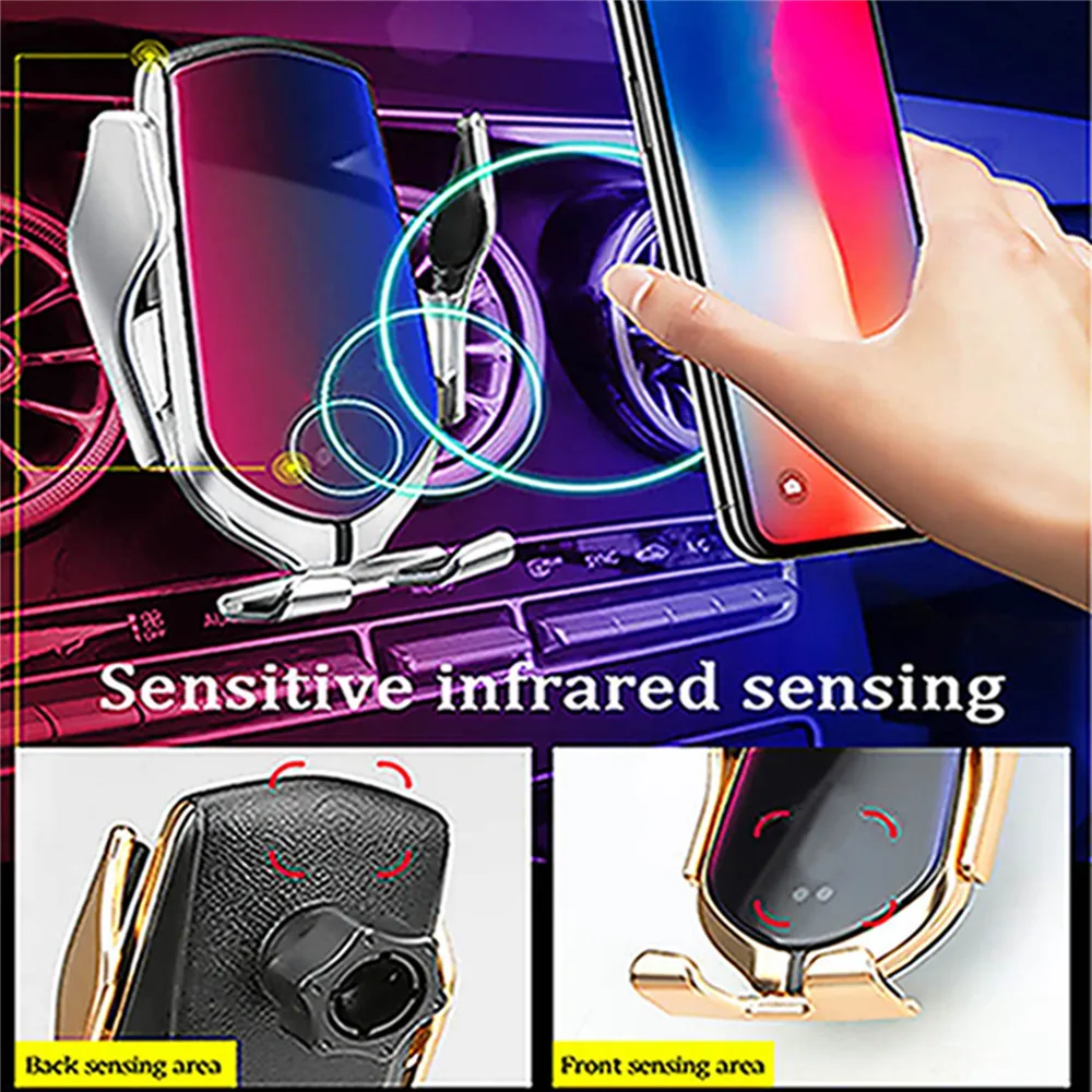 Автомобильное беспроводное зарядное устройство с автоматическим зажимом для Benz