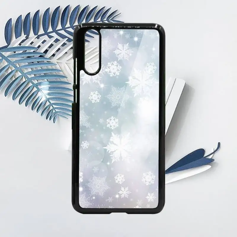 

Merry Christmas snowflake Phone Cases PC For Samsung galaxy S note 8 9 20 10 e lite2019 plus pro ultra