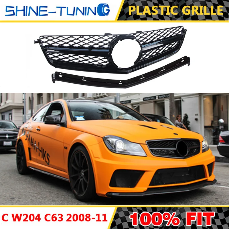 Frong решетка подходит для mercedes C class real W204 C63 amg grill только настоящих c63 2008 2011|Гоночные