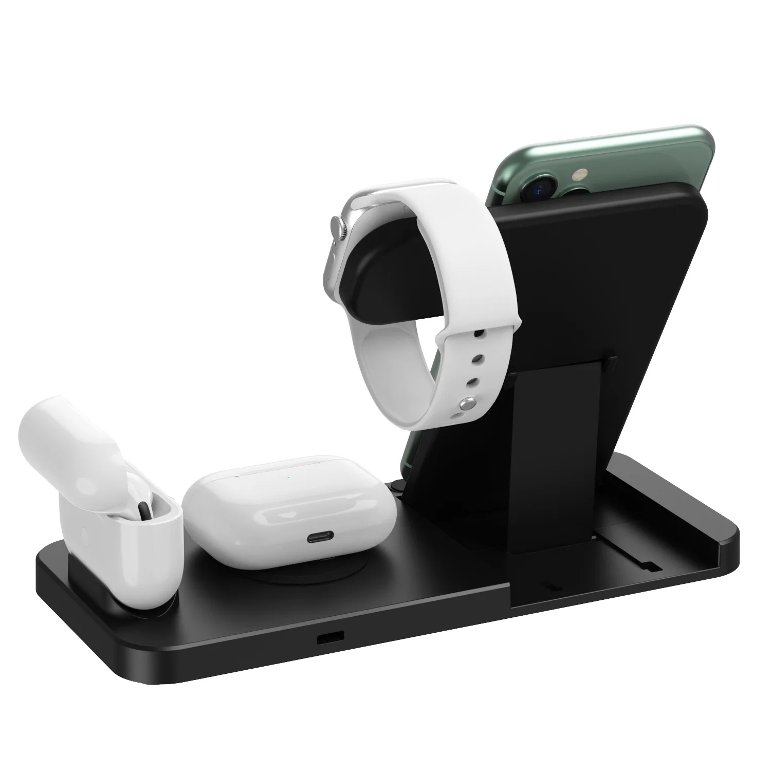 

4 in 1 Wireless Charger Qi 15W Fast Charging Dock Station For iPhone 12 11 Pro XS MAX XR X 8 Apple Watch SE 6 5 4 3 AirPods Pro