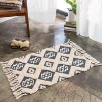 60x90cm cotton blending fiber carpets decorative area rugs for living room bedroom entrance doormat bedside rugs washable mats