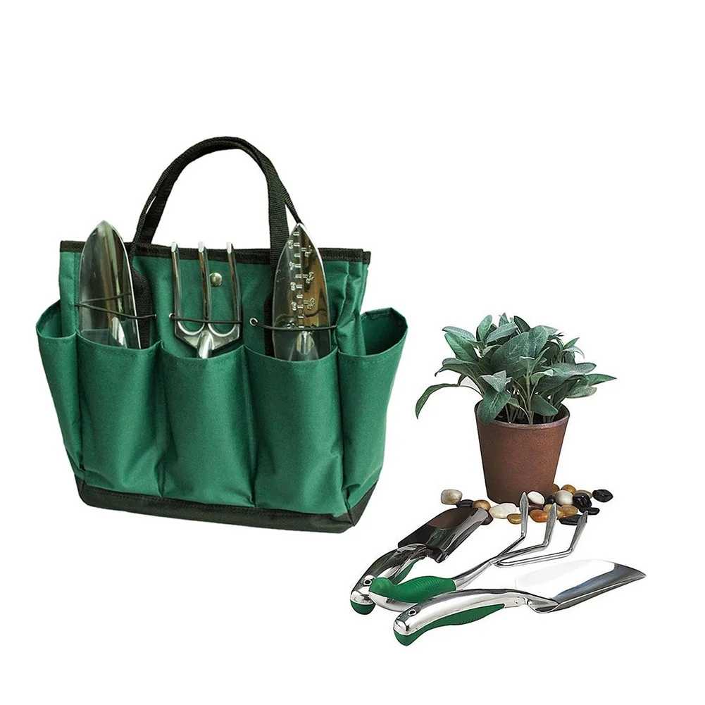 

Сумка для хранения с 8 боковыми карманами, многофункциональный органайзер для инструментов, вместительный переносной комплект инструменто...