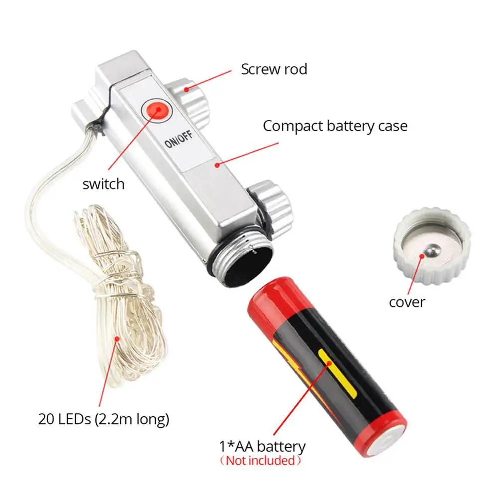 

Waterproof 20LED bicycle spoke light 6 color string night riding decorative lights safety warning lights bicycle accessories