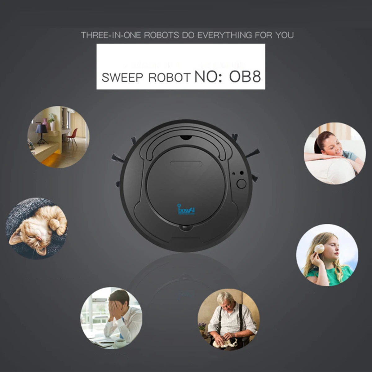 1800Pa умный робот пылесос Уборка Пыли шерсти домашних животных чистящие сухой