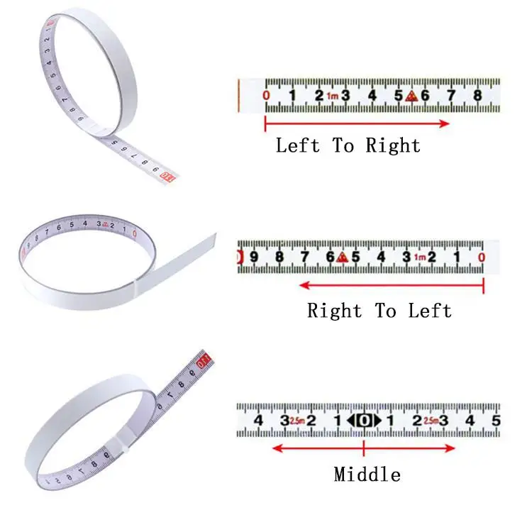 Самоклеящаяся пила измерительная подложка Метрическая стальная линейка рулетка