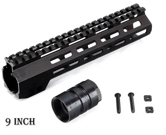9 Тактический прицел крепление " 9" 1" 12" 13," 15" 1" дюймов AR15 поплавковая M-LOK Keymod Handguard для охотничьей тропы w стальная гайка - Цвет: 9
