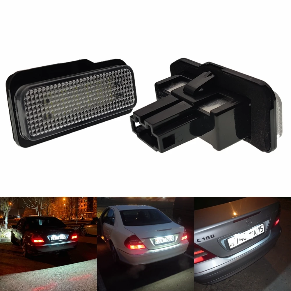 2 шт. для Mercedes Benz W211 4D 5D W203 W219 R171 2D c-класса S203 12V автомобиль 18LED номерного знака