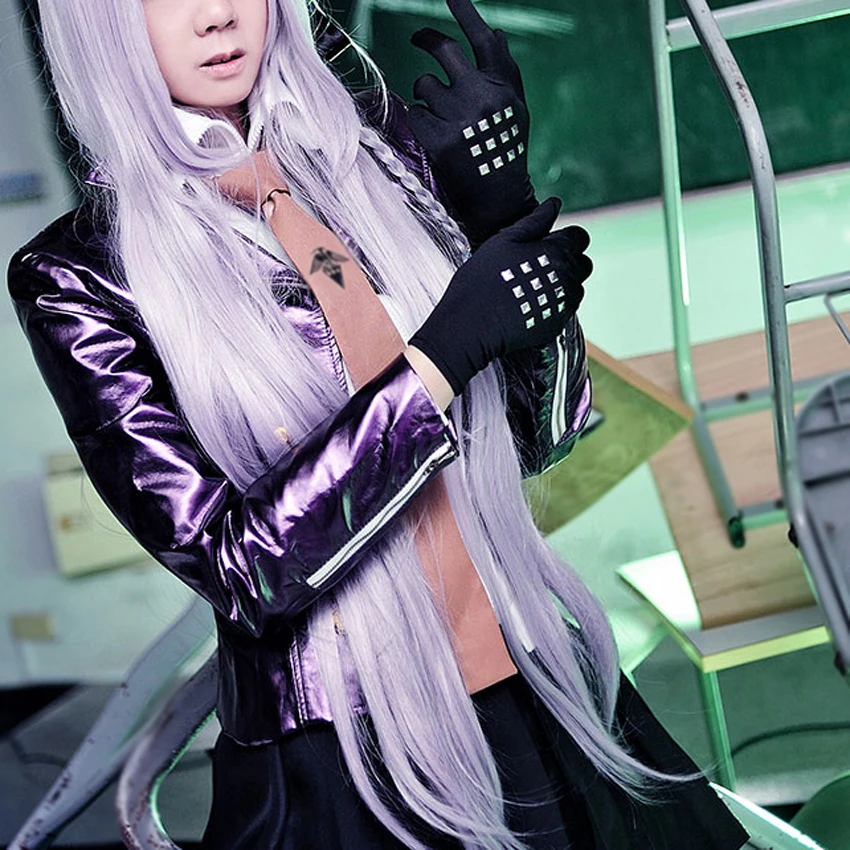 

Женский костюм для косплея Danganronpa Kirigiri Kyouko, школьная форма JK из искусственной кожи, куртка и юбка