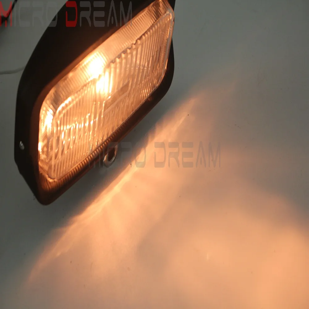 Однотонный Прямоугольный светильник для мотоциклов в стиле ретро винтажный