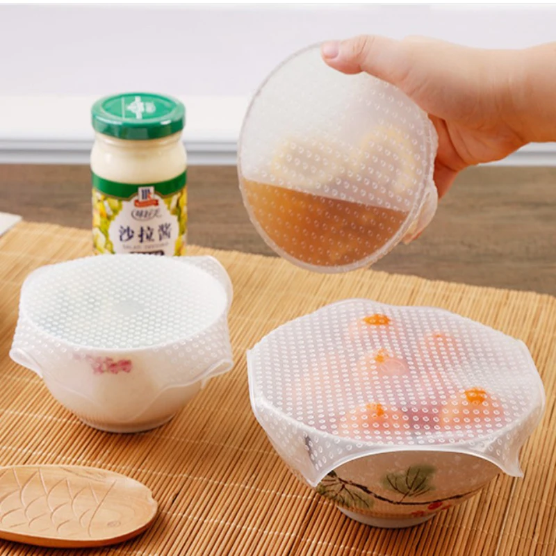 4 шт./компл. силиконовая Герметичная крышка для чаши кухонные аксессуары